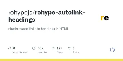 plugin to add links to headings in HTML. Contribute to rehypejs/rehype-autolink-headings development by creating an account on GitHub.