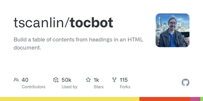 Build a table of contents from headings in an HTML document. - tscanlin/tocbot